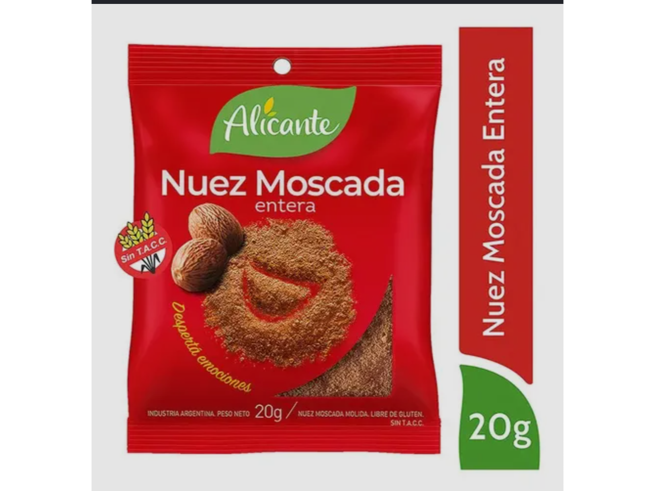 Nuez moscada Entera 20G Sin t.a.c.c.