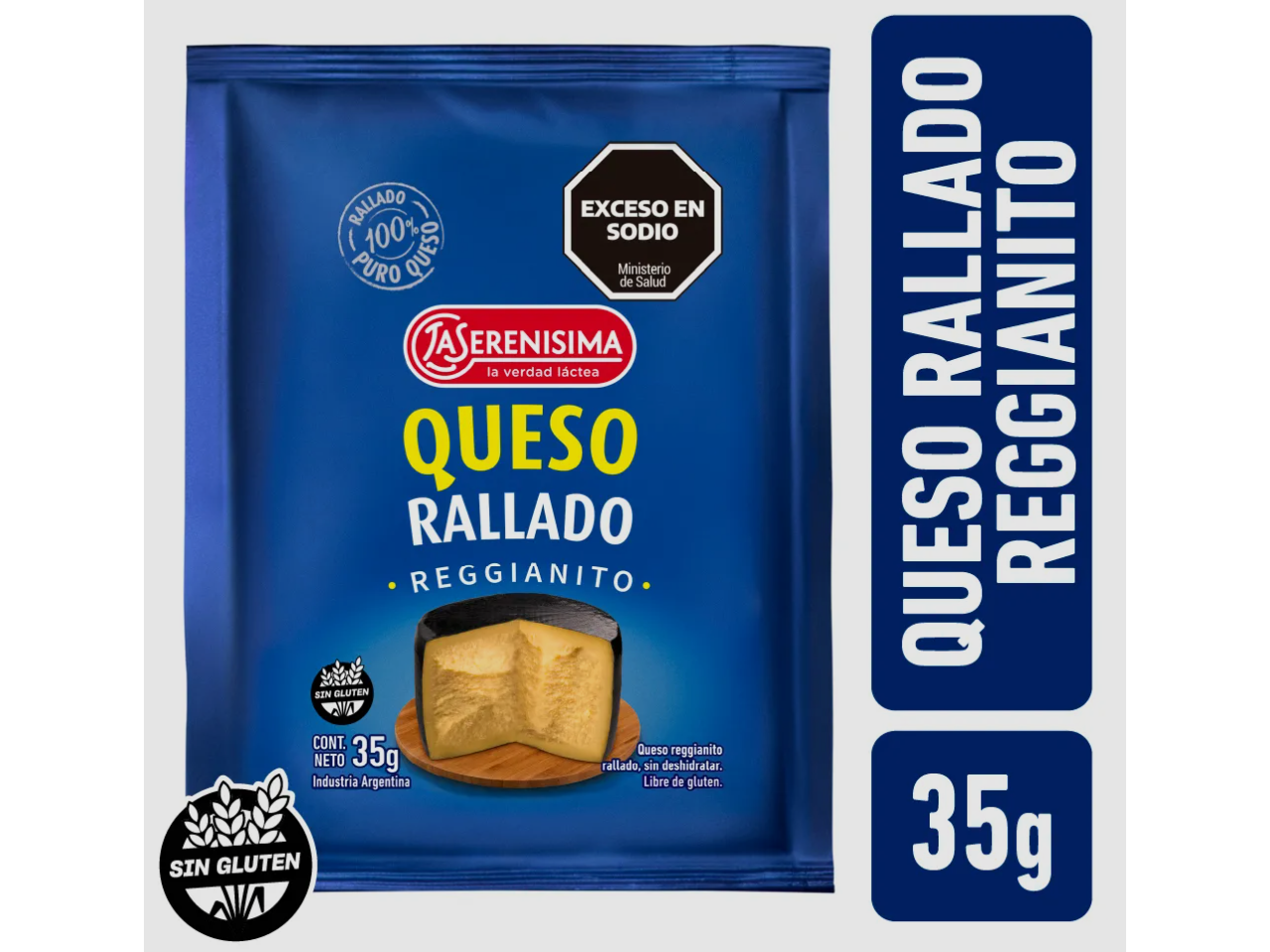 Queso rallado Regianito La Serenísima 35G