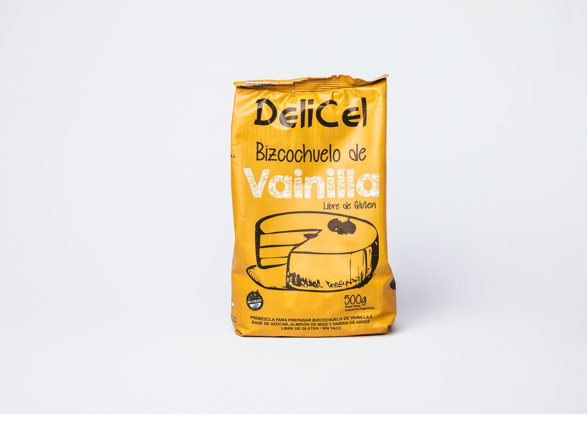 Premezcla Delicel SIN TACC - Bizcochuelo de vainilla 500 grs