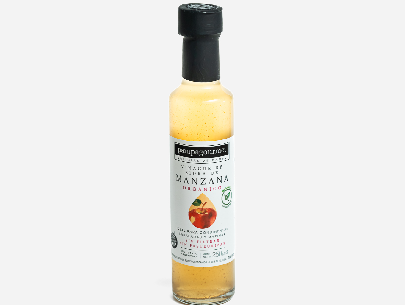 Vinagre de Manzana Organico "PAMPAGOURMET" 250cm3