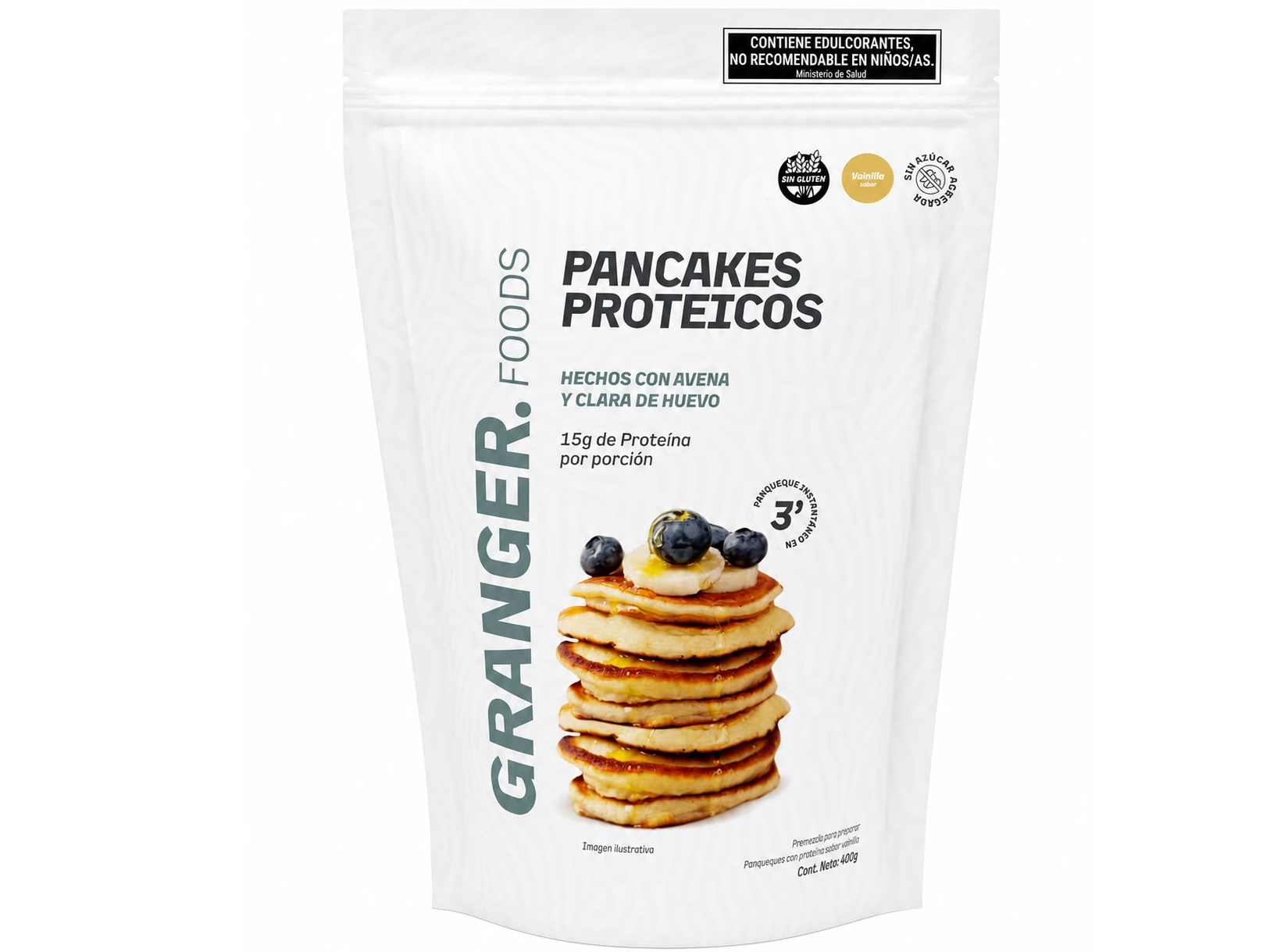 Pancakes Proteicos "Granger" 400 grs - Vainilla