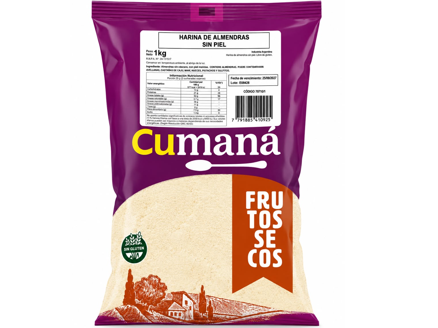 Harina de Almendras "Cumana" (pureza 100%)