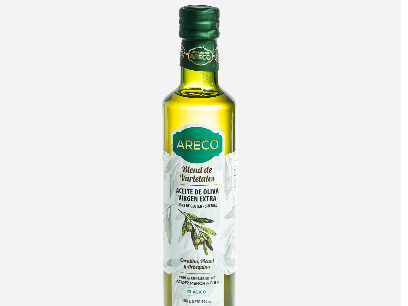 Aceite de oliva extra virgen "Areco" - 500ml vidrio