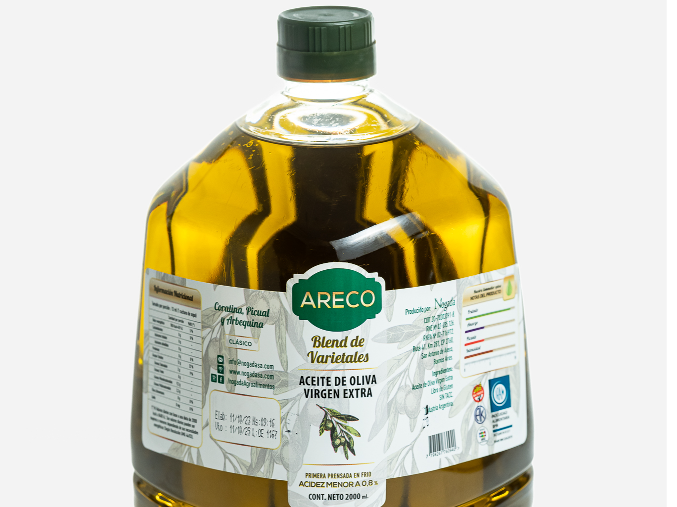 Aceite de oliva extra virgen "Areco" - 2 Lts Bidón