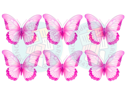 MARIPOSAS ROSAS X 6 COD.65