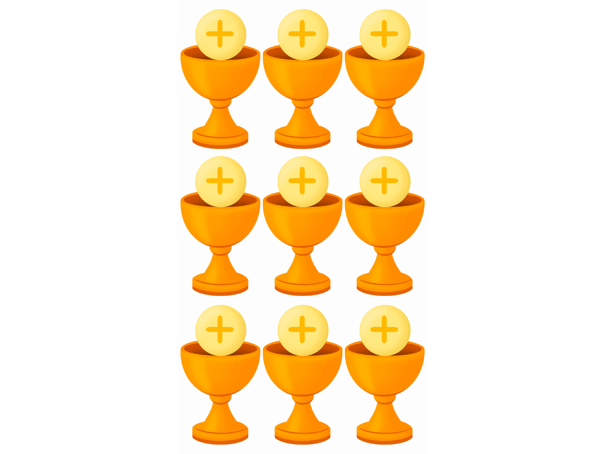 COMUNION CALIZ X 9 (6CM DE ALTO) COD.369