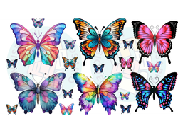 MARIPOSAS DE COLORES x 6 COD. 01