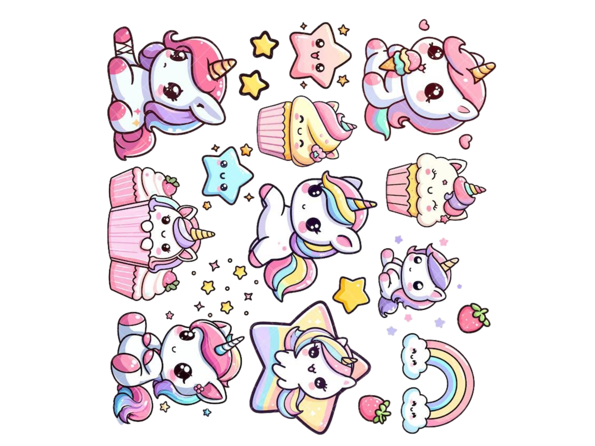 STICKERS 9X10CM UNICORNIO COD.3