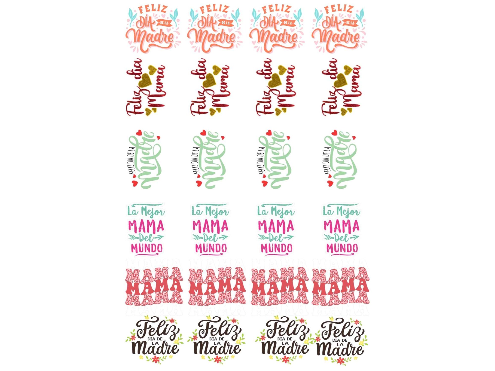 20X28CM DIA DE LA MADRE GRANDES X24 COD. G28