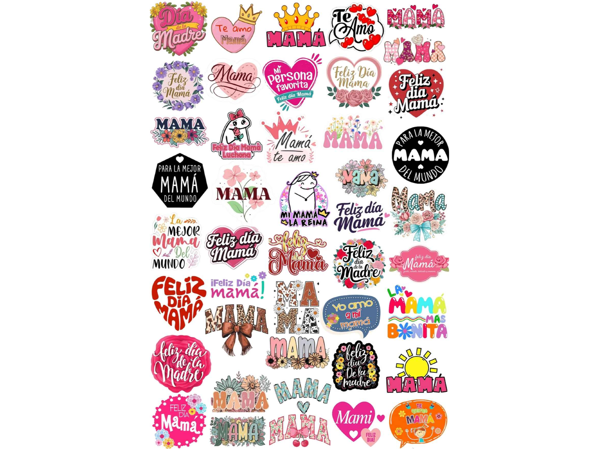20X28CM DIA DE LA MADRE CHICOS (MAS DE 40 STICKERS) COD. G62