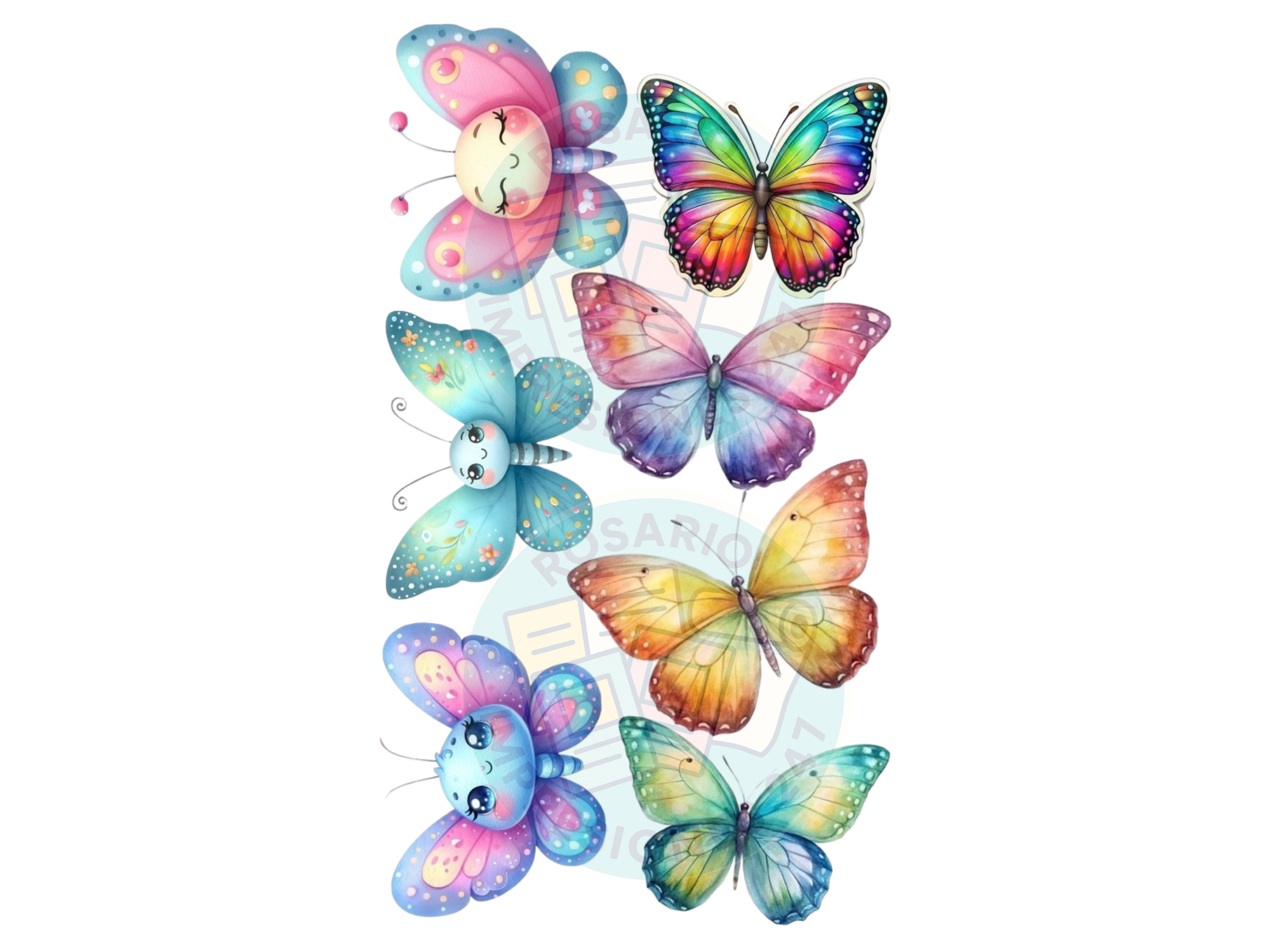 MARIPOSAS ANIMADAS DE COLORES X 7 COD.192