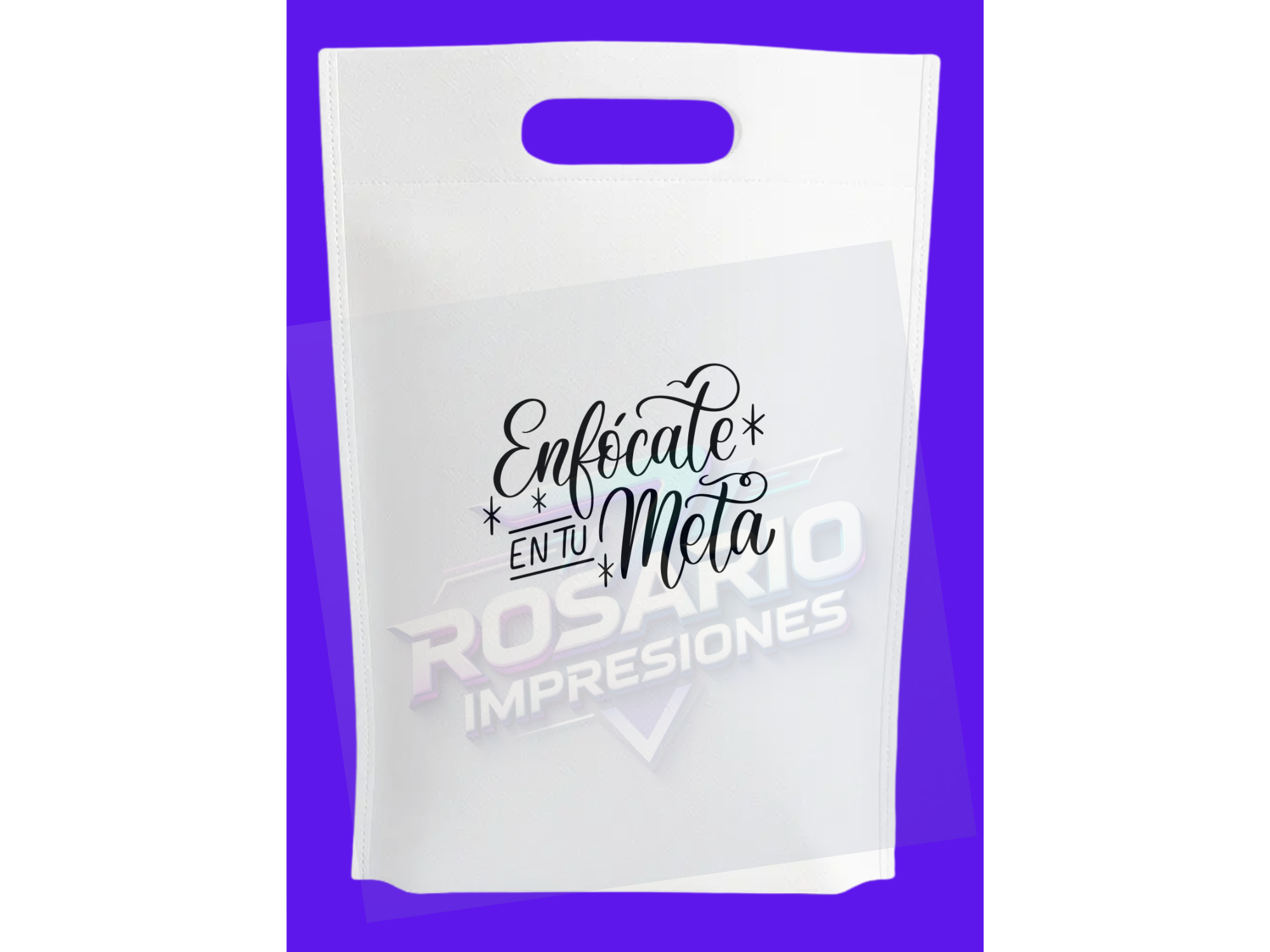 10 Bolsas de Friselina Estampada 20*30cm ENFOCATE EN TU META