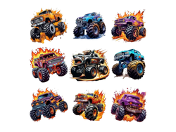 STICKERS 9X10CM CAMIONETA RUEDAS PATONAS COD.12