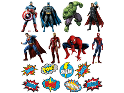 STICKERS 9X10CM SUPERHEROES COD.2