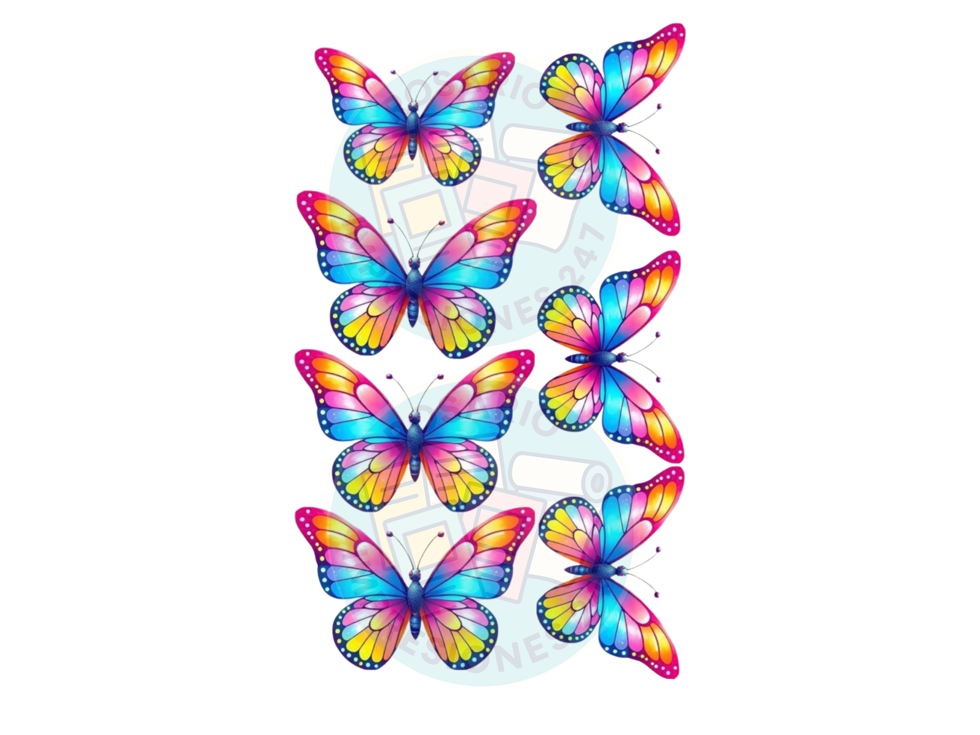 MARIPOSAS COLORIDAS X 7 COD.143