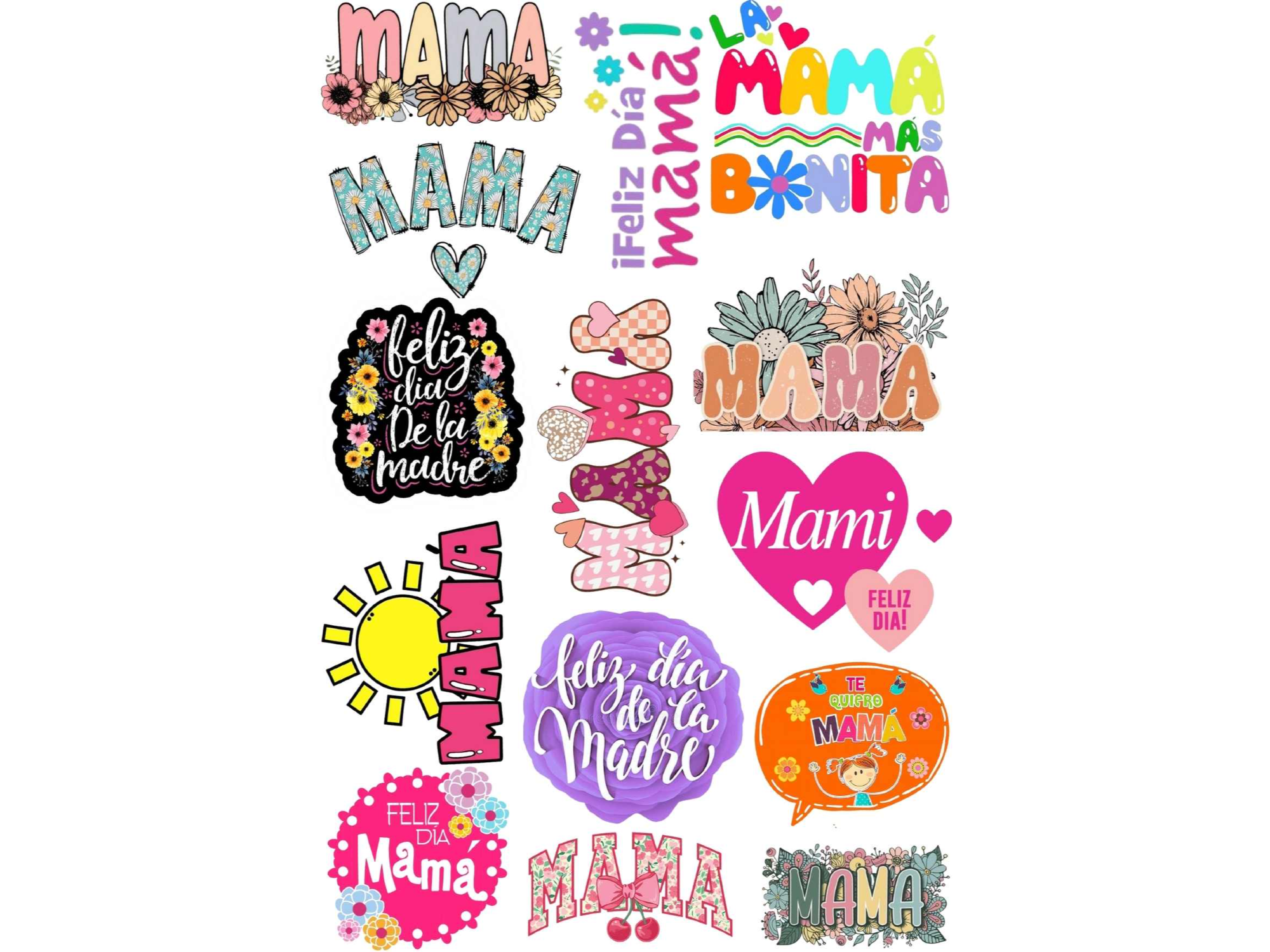 20X28CM DIA DE LA MADRE GRANDES X14 COD. G93