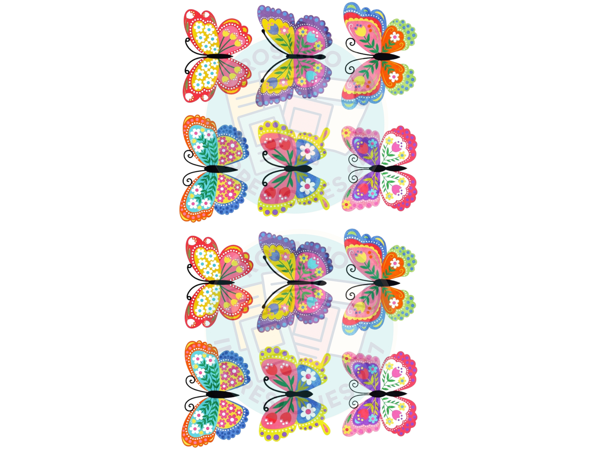 MARIPOSAS ANIMADAS DE COLORES X 12 COD.202