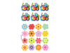 MARIPOSAS INFANTILES X6 CON 16 FLORES COLORES COD. 350