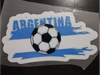BANDERA ARGENTINA CON PELOTA 18CM X 9,5CM