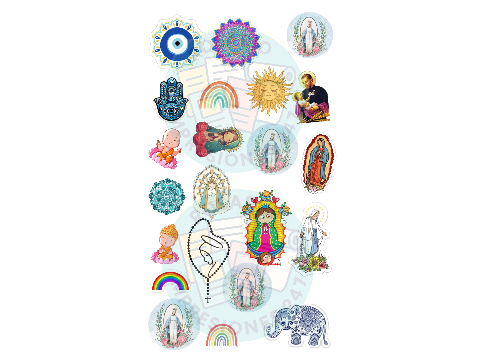 VIRGENES Y MANDALAS MEDIANAS Y CHICAS COD.256