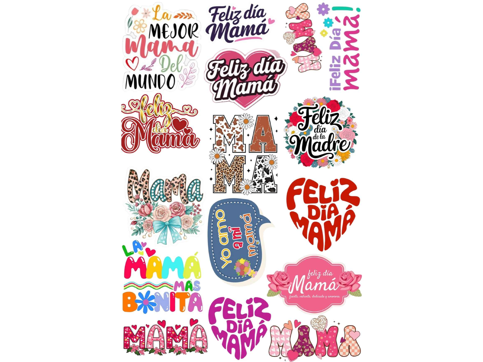 20X28CM DIA DE LA MADRE EN DISTINTAS MEDIDAS X16 COD. G92