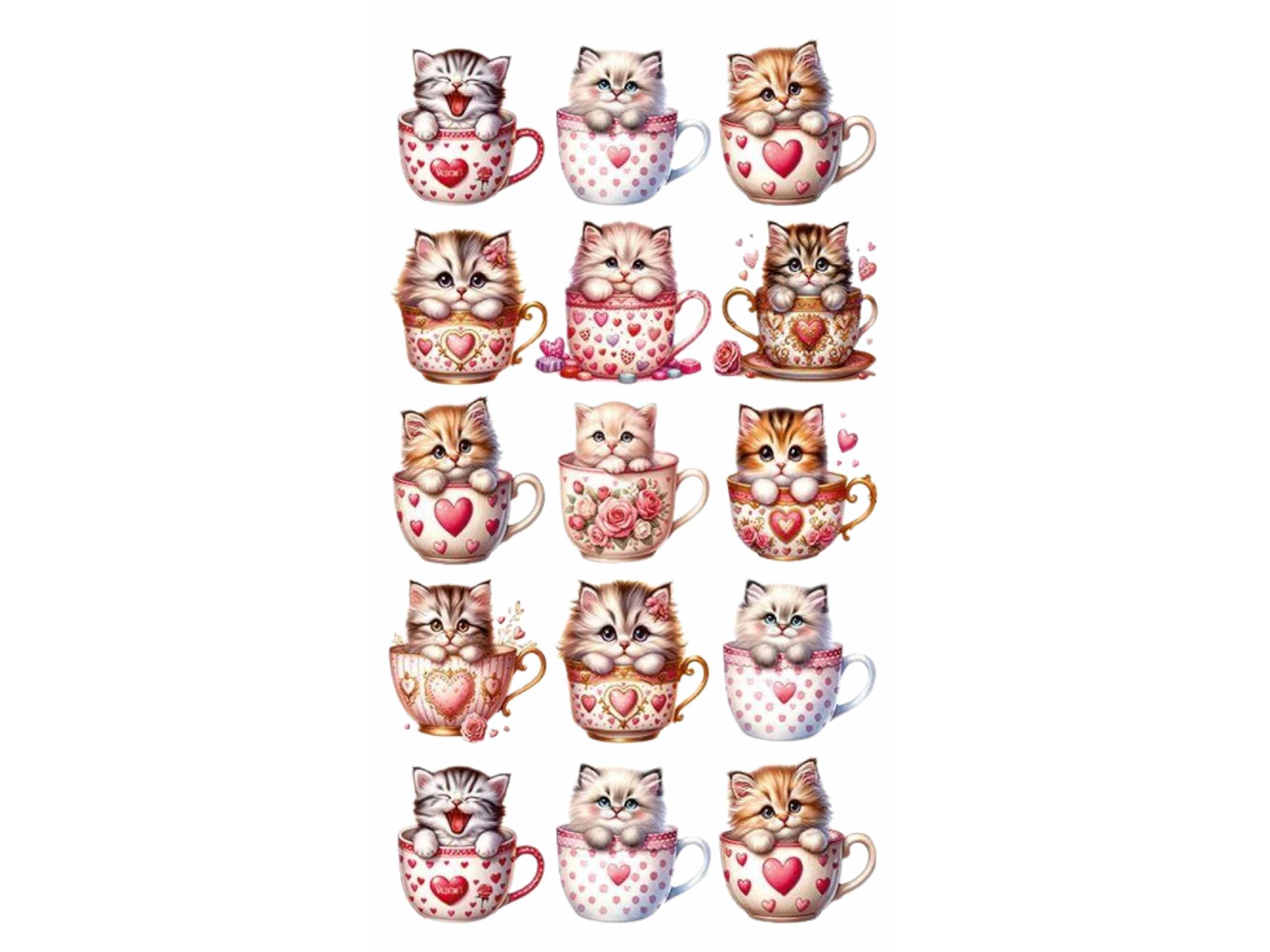 GATITOS EN TAZA X15 COD.210