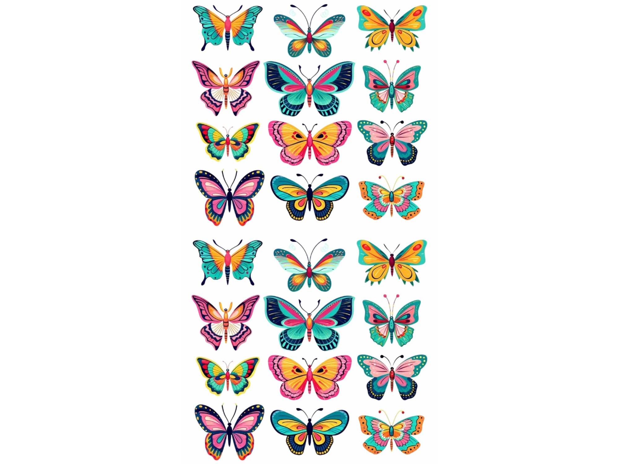 MARIPOSAS COLORIDAS CHICAS X24 COD.313