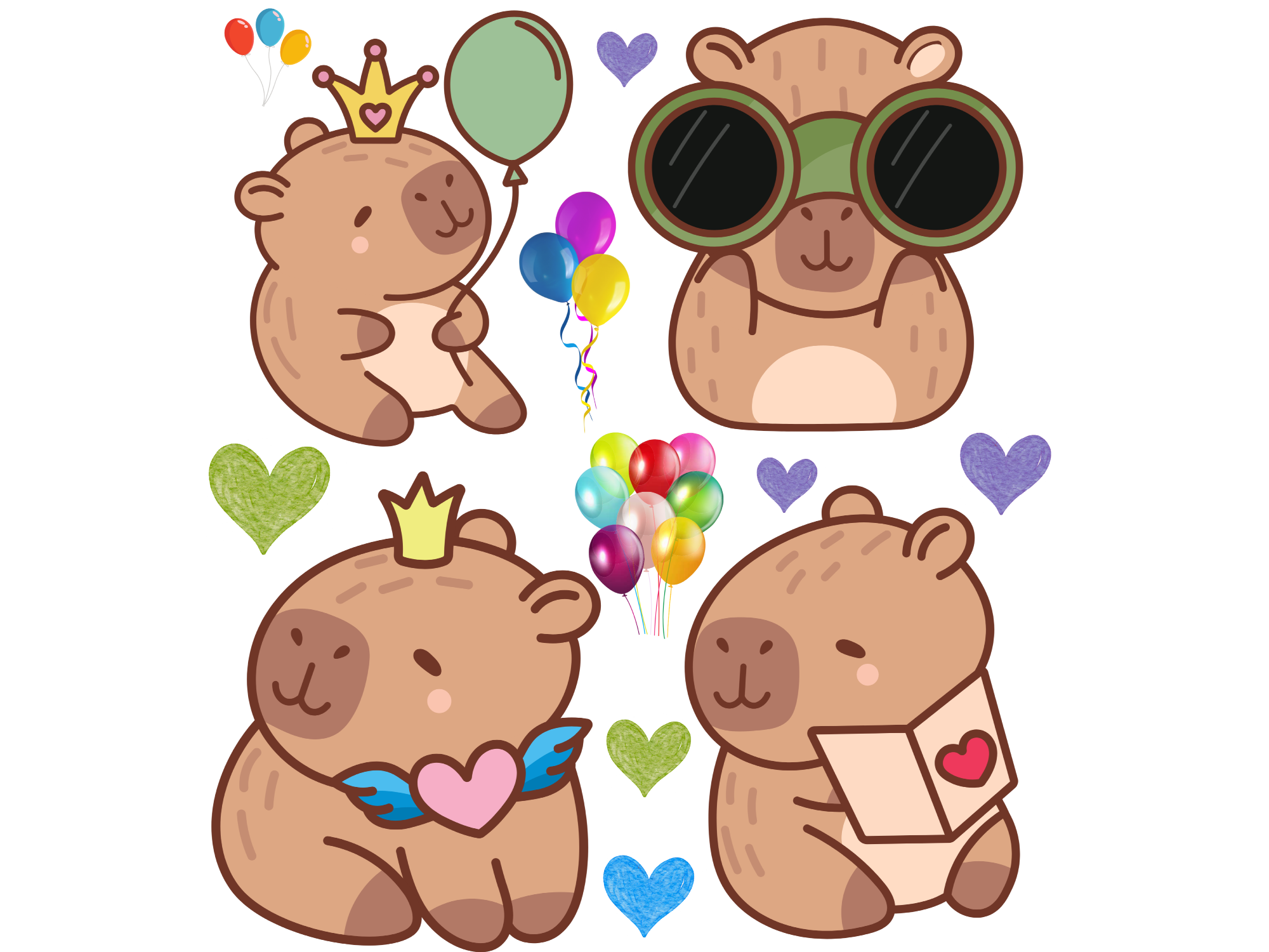 STICKERS 9X10CM CAPIBARA COD.6