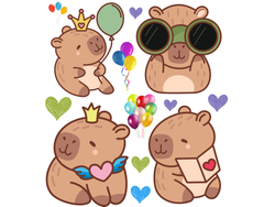 STICKERS 9X10CM CAPIBARA COD.6
