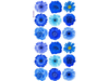 FLORES VARIAS COLOR AZUL FRANCIA COD.301