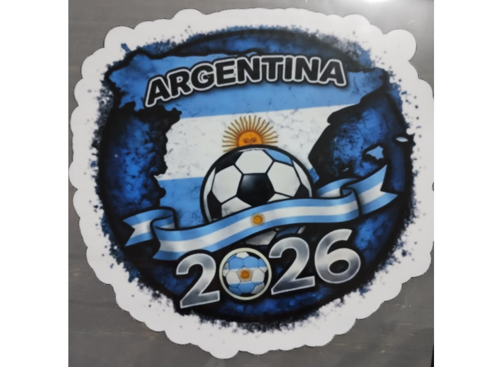 ARGENTINA CON PELOTA + 2026 18CM X 17CM