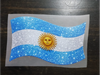 BANDERA ARGENTINA CON BRILLO 19CM X 12,5CM