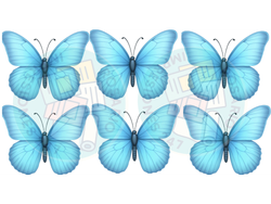 MARIPOSAS CELESTE X 6 COD.59