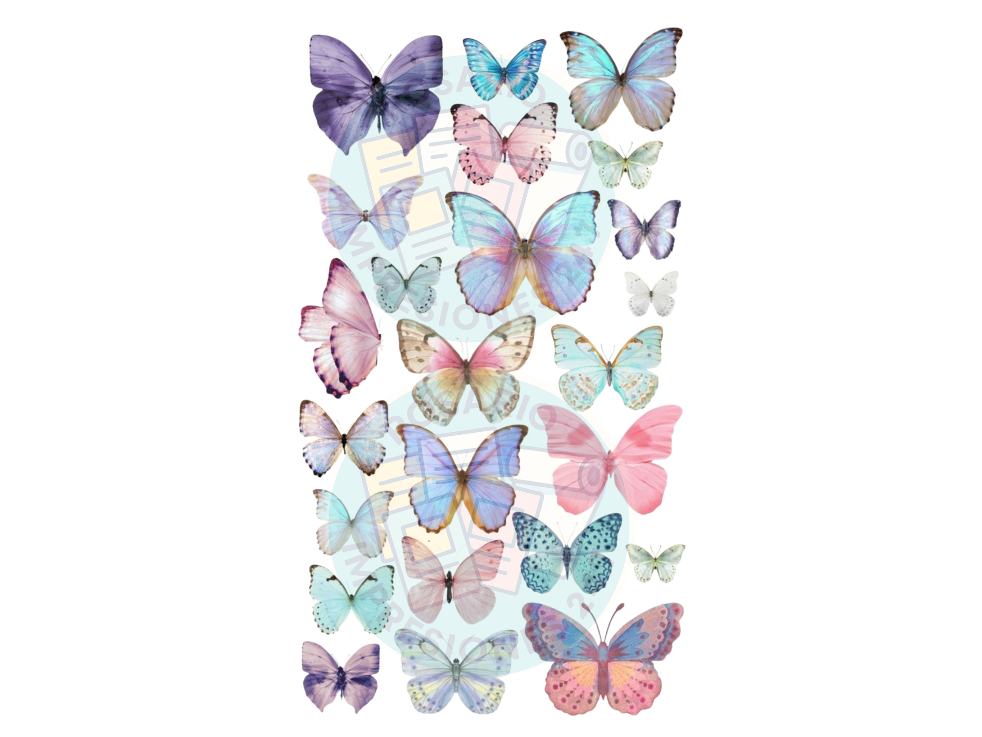 MARIPOSAS COLORES PASTELES COD.211