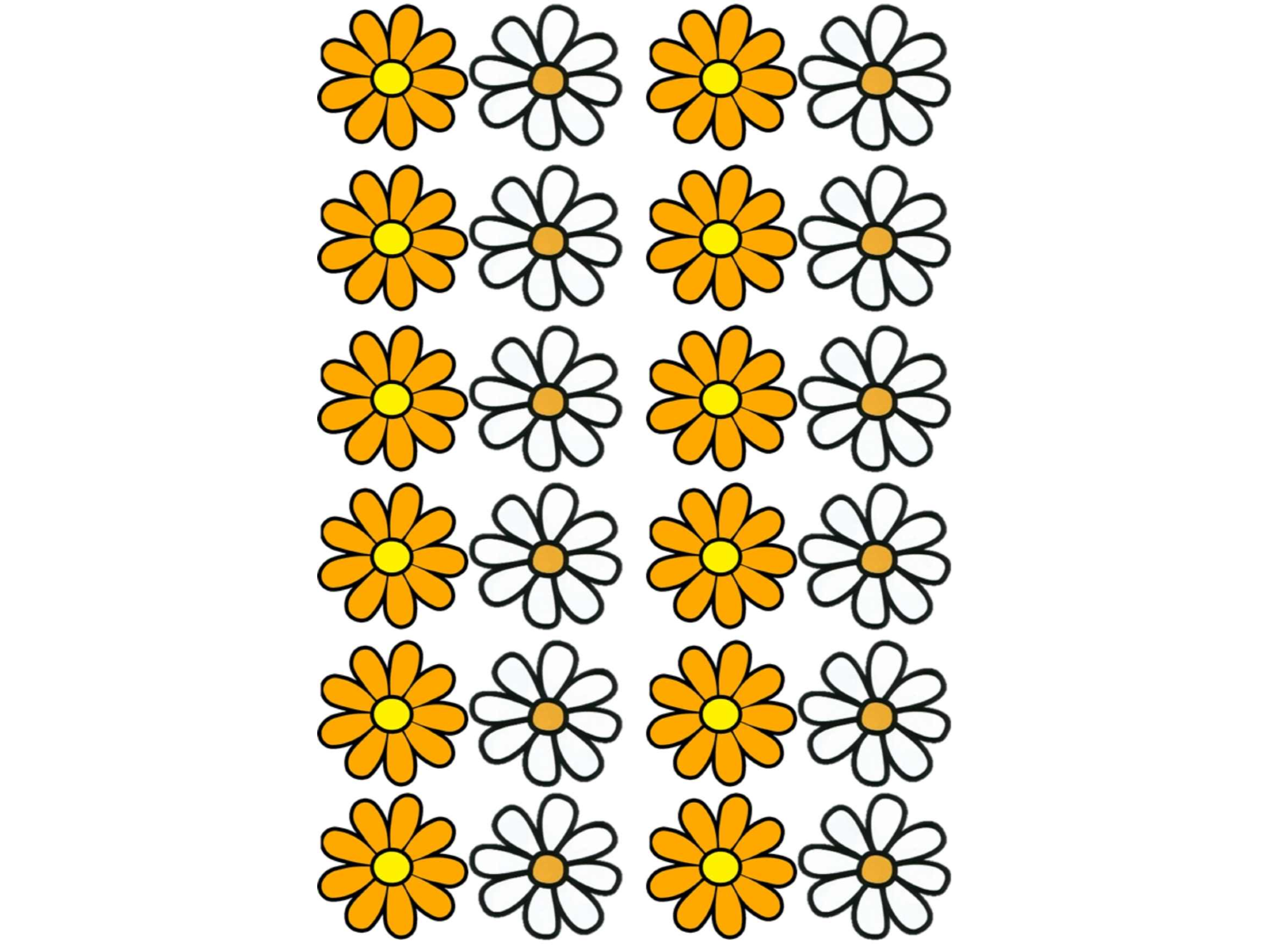 20X28CM MARGARITAS GRANDES COMBINADAS X24 COD. G33