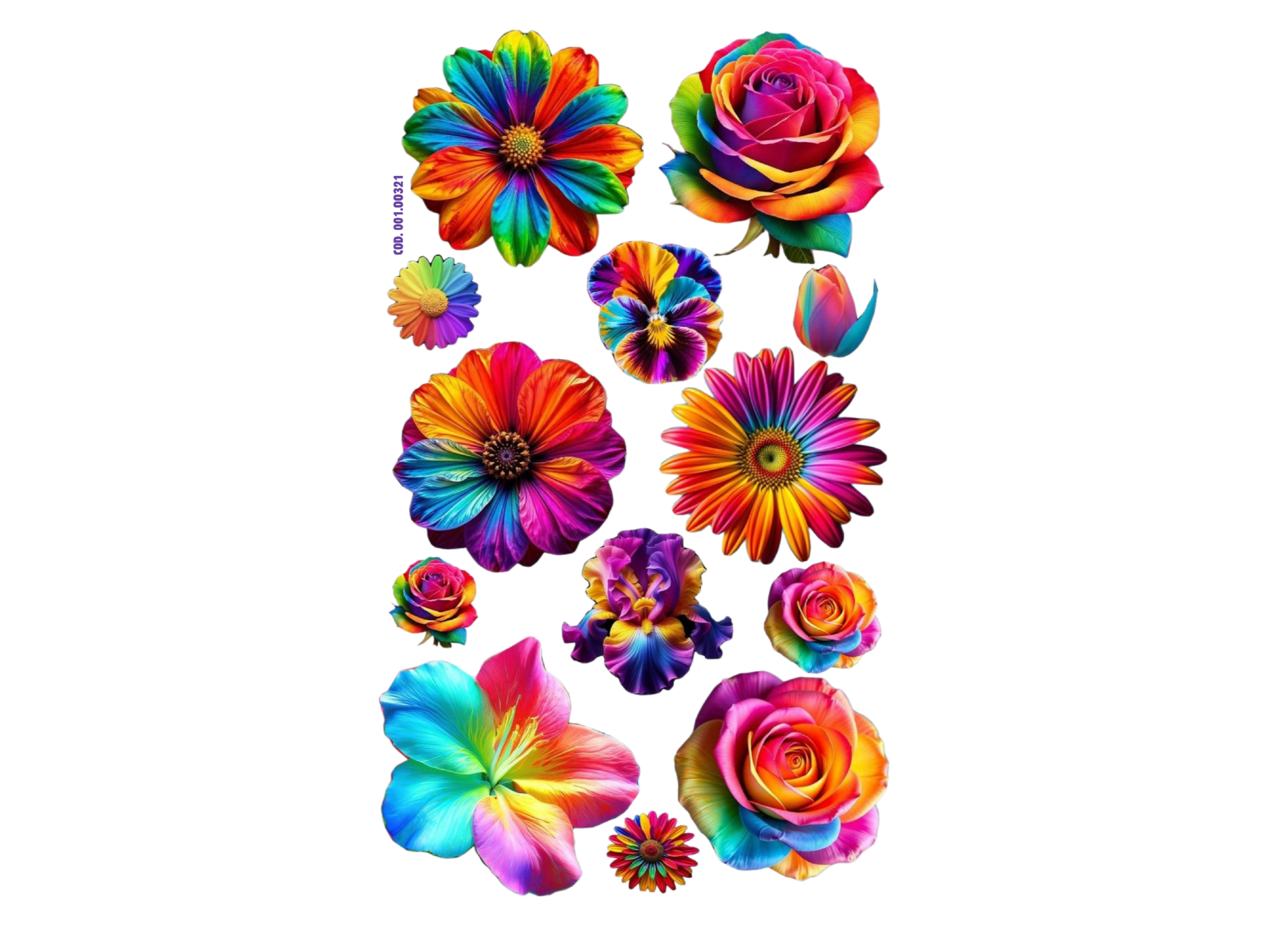 FLORES MULTICOLOR VARIAS COD. 321