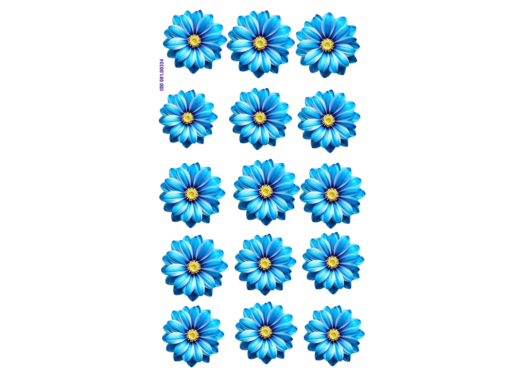 FLORES MARGARITAS CELESTE COD.324