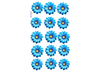 FLORES MARGARITAS CELESTE COD.324