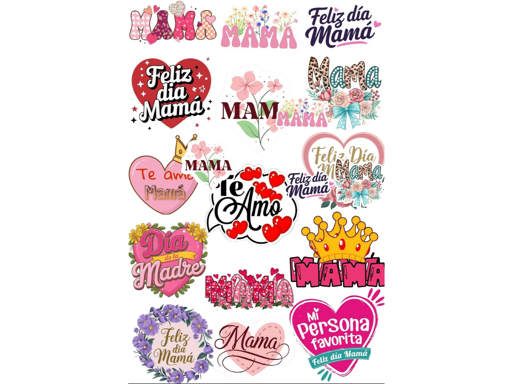 20X28CM DIA DE LA MADRE EN DISTINTAS MEDIDAS X15 COD. G90