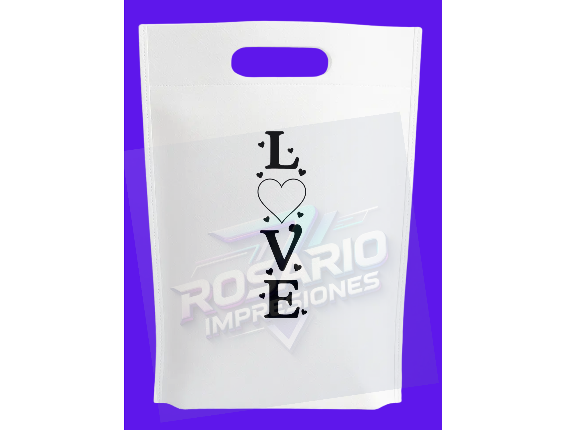 10 Bolsas de Friselina Estampada 20*30cm LOVE