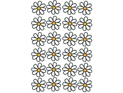 20X28CM MARGARITAS GRANDES BLANCAS X24 COD. G34