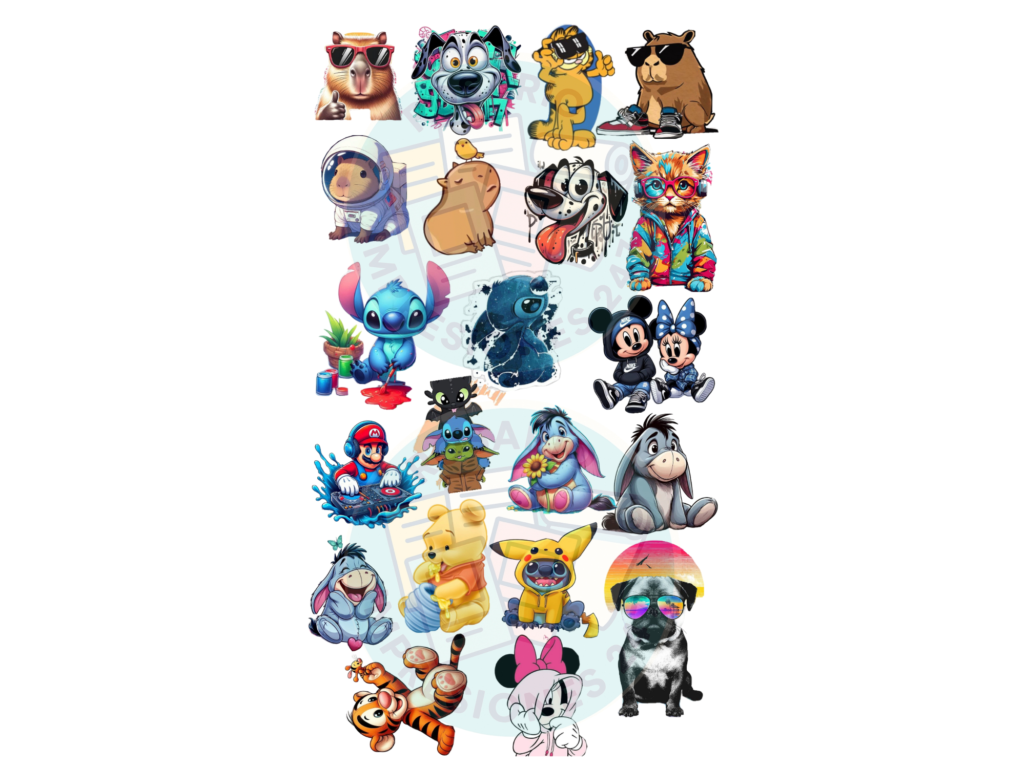 MIX DE PERSONAJES COLORIDOS (CAPI Y CAPI) COD.106