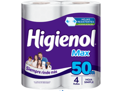 Papel Higienico Higienol 50mts x4