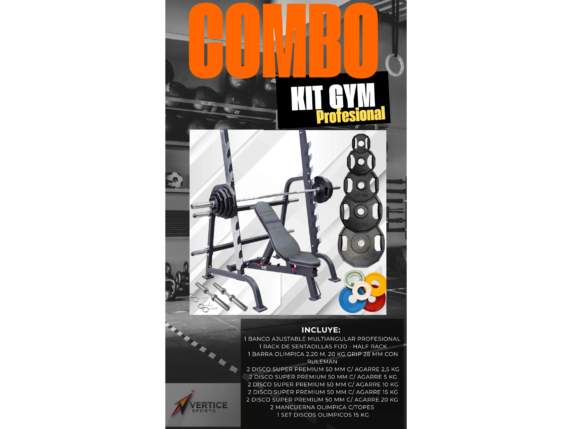 KIT GIMNASIO PROFESIONAL