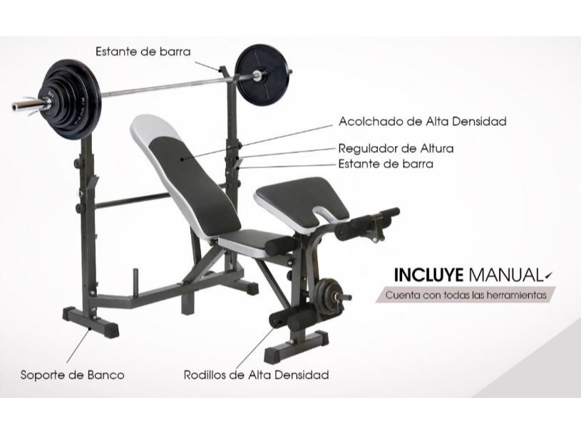 Banco De Pecho Plano Regulable C/Banco Scott