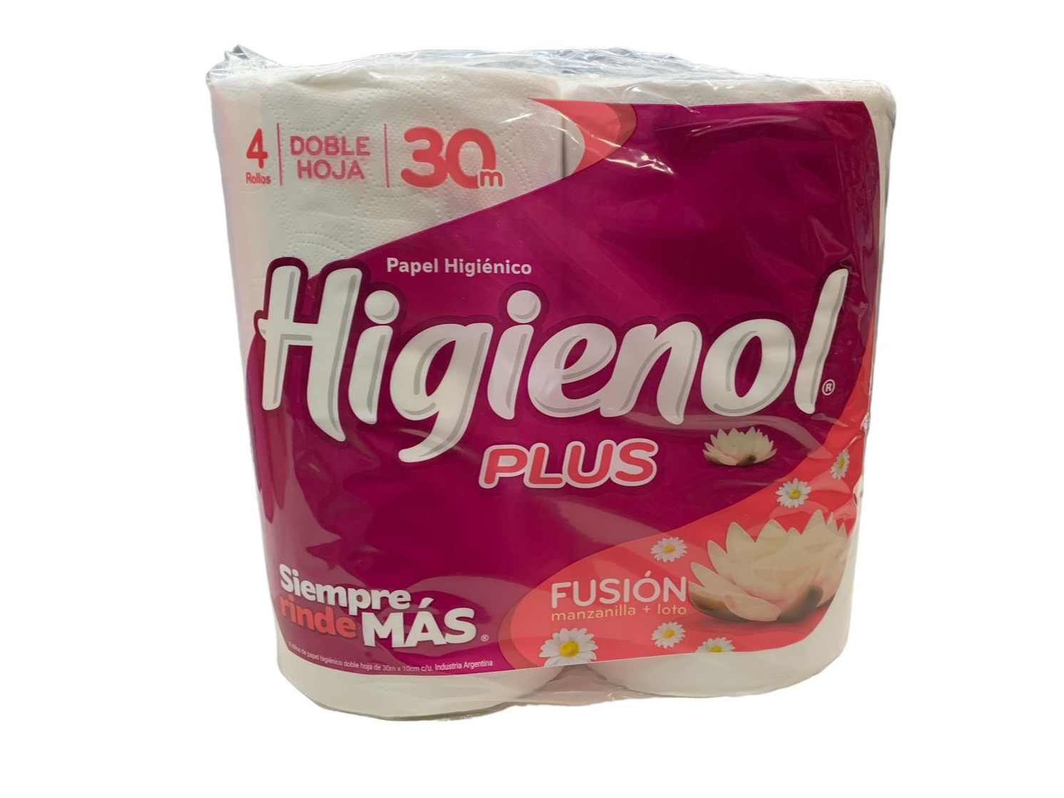 PAPEL HIGIENICO HIGIENOL 4X30 MT DOBLE HOJA