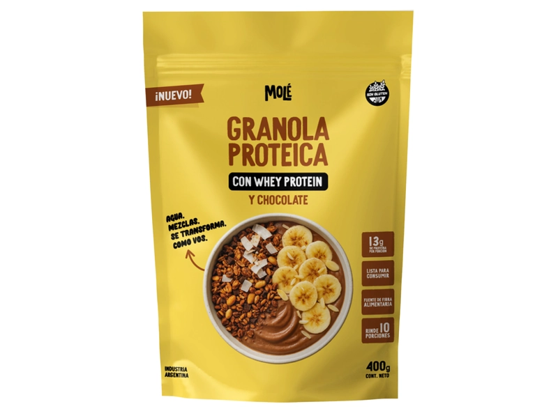 Granola Proteica Chocolate Mole x 400 gr
