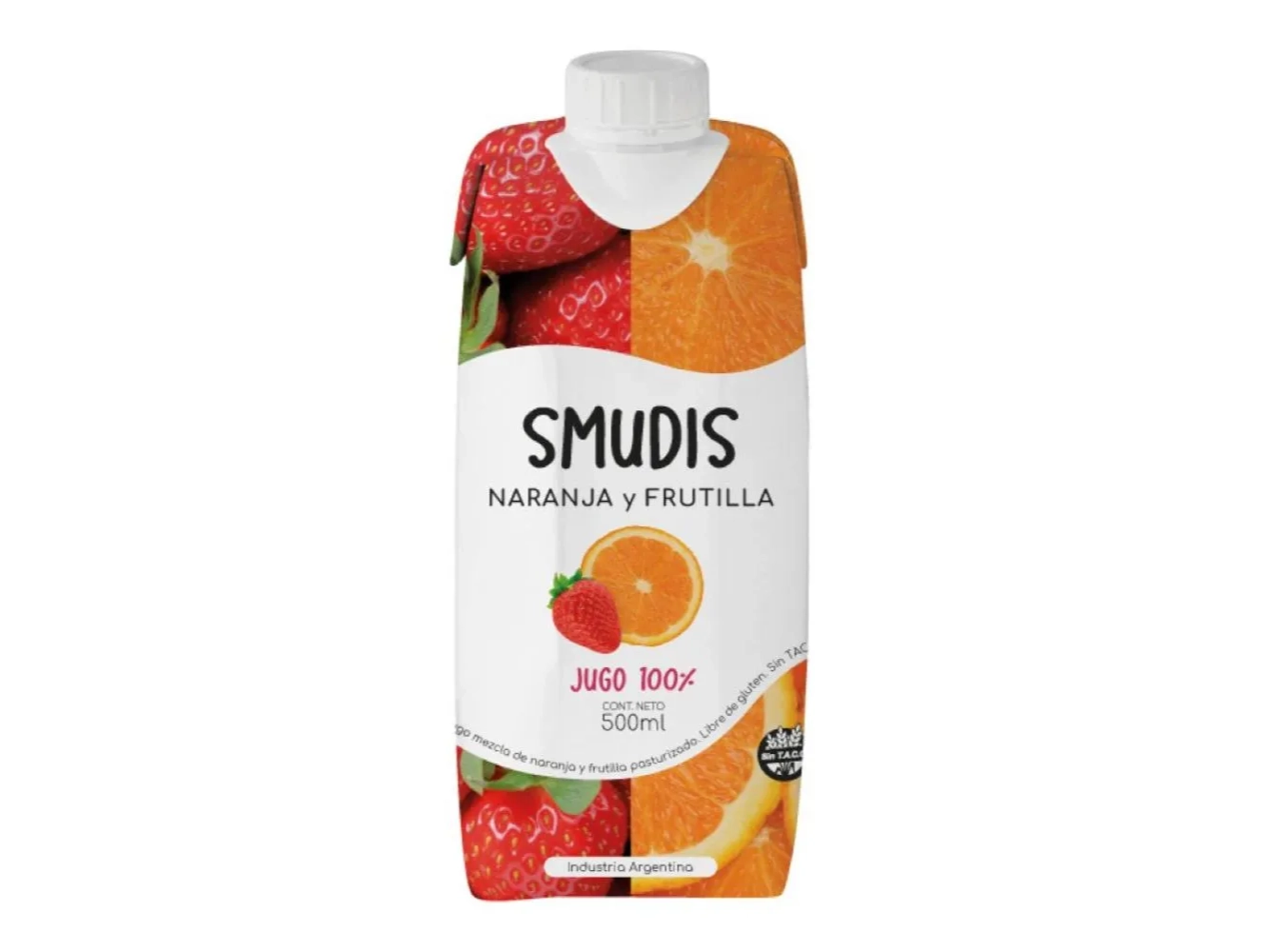 Jugo Natural Naranja y Frutilla Smudis 1 L