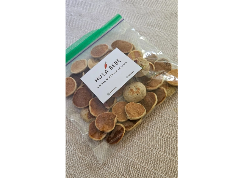 Minipanqueques avena y banana hola bebe