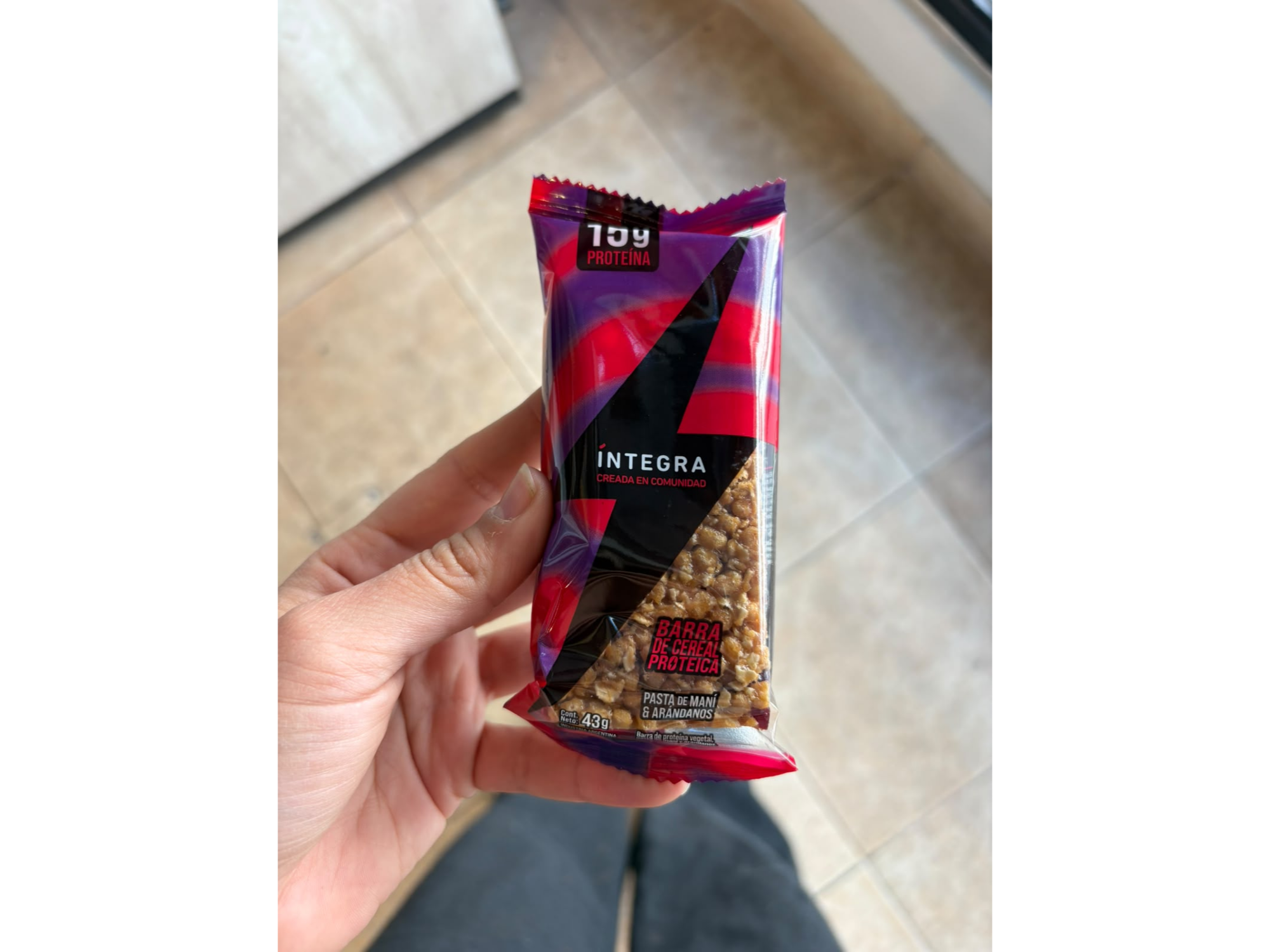 Barritas Proteicas Pasta de maní y arándanos Integra